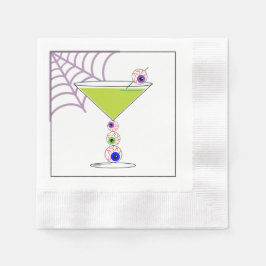 Grüner Cocktail Halloween Glaspapier Napkin Serviette