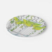 Grüner Cocktail und Band Pappteller (Schrägansicht)