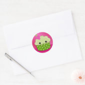 Grüner Cupcake Runder Aufkleber (Umschlag)
