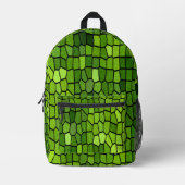 Grüner Cut-Glas-Look Bedruckter Rucksack (Vorderseite)