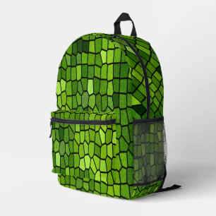 Grüner Cut-Glas-Look Bedruckter Rucksack