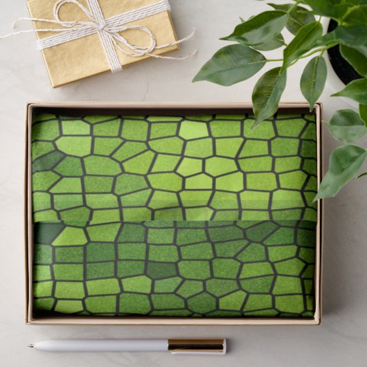Grüner Cut-Glas-Look Seidenpapier (Geschenk)