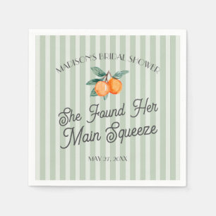 Grüner Cutie Main Squeeze Zitrus Brautdusche Serviette