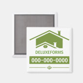 Grüner Dachboden Magnet (Vorderseite/Rückseite)