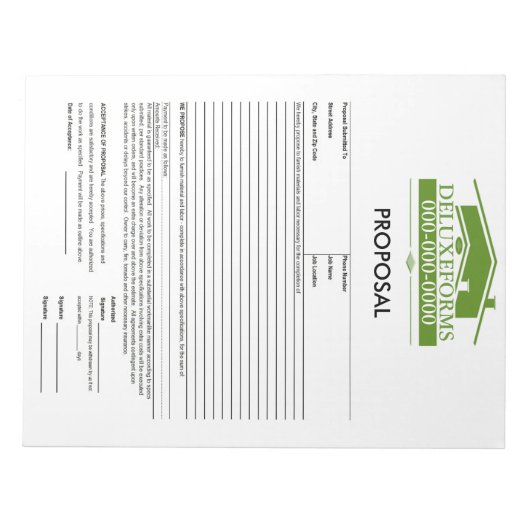 Grüner Dachvorschlag Notizblock (Vorderseite)