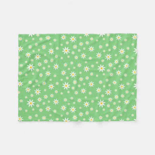 Grüner Daisy Fleece Blanken (Vorderseite (Horizontal))