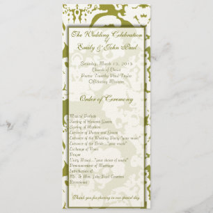 Grüner Damast Hochzeit Programm