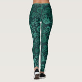 grüner Damast Leggings (Rückseite)