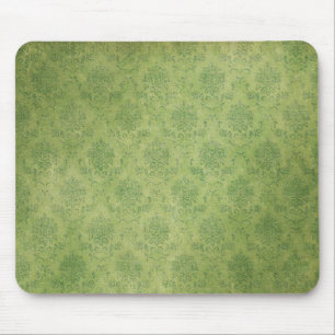 Grüner Damast-Mauspad Mousepad