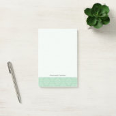 Grüner Damast-Muster Post-it Klebezettel (Büro)