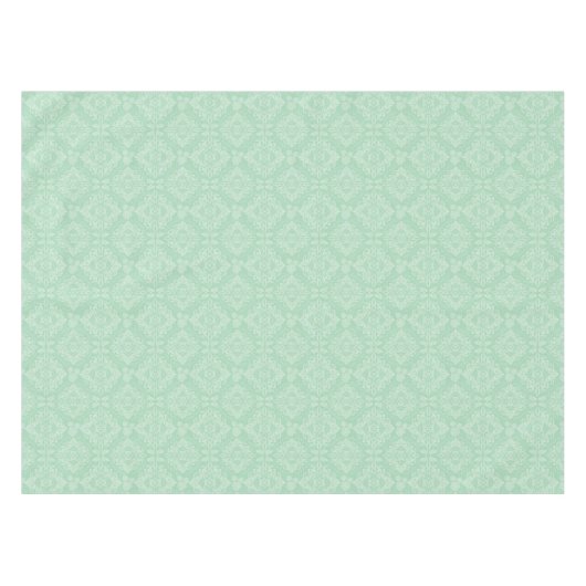 Grüner Damast-Muster Tischdecke (Vorderseite (Horizontal))