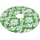 Grüner Damast-Weihnachtsbaum-Rock Polyester Weihnachtsbaumdecke (Schrägansicht)