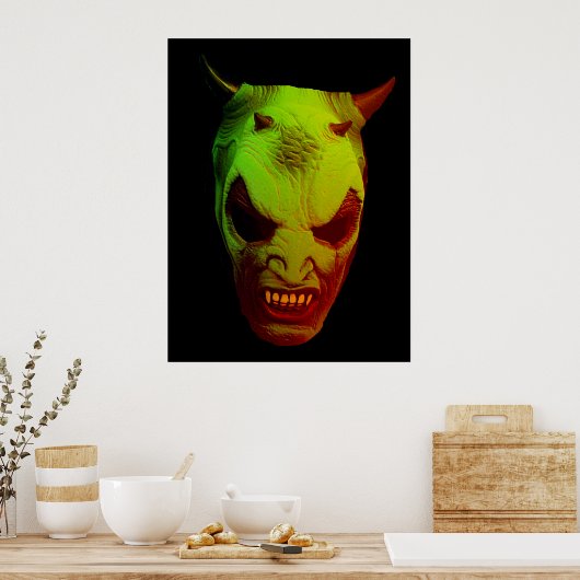 Grüner Dämon Poster (Küche)
