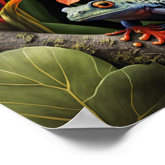 Grüner Dart Frosch Poster (Ecke)