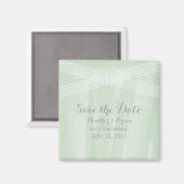 Grüner Deko Save the Date Magnet (Vorderseite/Rückseite)
