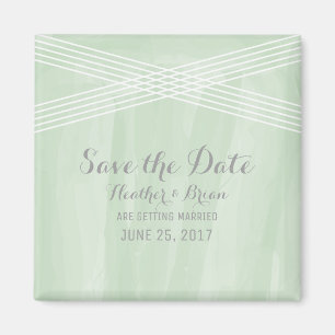 Grüner Deko Save the Date Magnet