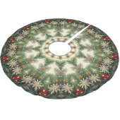 Grüner Dekorativer Baumschurz Polyester Weihnachtsbaumdecke (Schrägansicht)