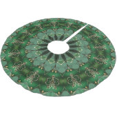 Grüner Dekorativer Baumschurz Polyester Weihnachtsbaumdecke (Schrägansicht)
