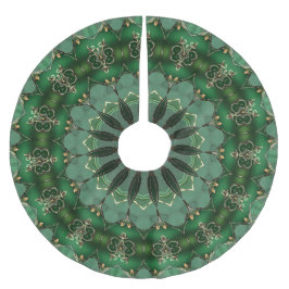 Grüner Dekorativer Baumschurz Polyester Weihnachtsbaumdecke