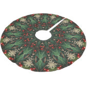 Grüner Dekorativer Baumschurz Polyester Weihnachtsbaumdecke (Schrägansicht)