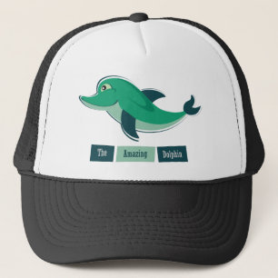 Grüner Delphin Truckerkappe