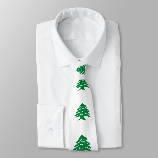 Grüner der Libanon-Zedern-Baum Krawatte (Gebunden)