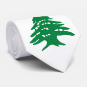 Grüner der Libanon-Zedern-Baum Krawatte (Gerollt)