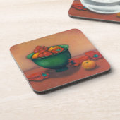 Grüner der Schüssel Leben-Untersetzer noch Untersetzer (Linke Seite)