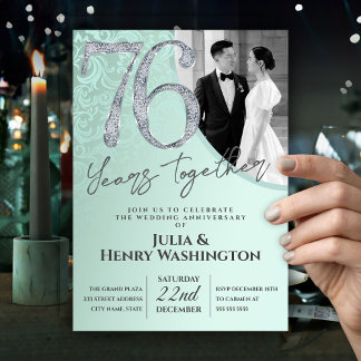 Grüner Diamant 76. Hochzeitstag  In Einladung