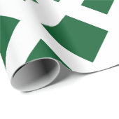 Grüner Diamant, feine weiße Grenze Geschenkpapier (Rolleneckpunkt)