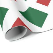 Grüner Diamant, kühne weiße Grenze auf Rot Geschenkpapier (Rolleneckpunkt)