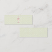 Grüner Diamant mit Blumen Mini Visitenkarte (Vorne/Hinten)