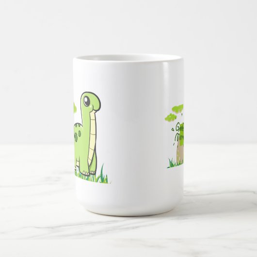 Grüner Dinausore Kaffeetasse (Mittel)