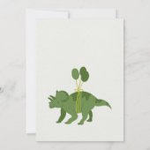 Grüner Dino Geburtstag Einladung (Rückseite)