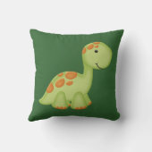 Grüner Dino (kundengerecht) Kissen (Rückseite)