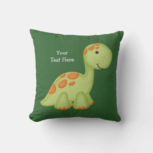 Grüner Dino (kundengerecht) Kissen (Vorderseite)