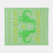 grüner Dinosaurier hanukkah hässlicher Pullover Fleecedecke (Vorderseite (Horizontal))