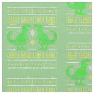 grüner Dinosaurier Hanukkah hässlicher Pullover Stoff