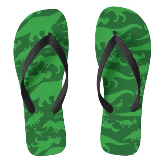 Grüner Dinosaurier-Muster Badesandalen (Fußbett)