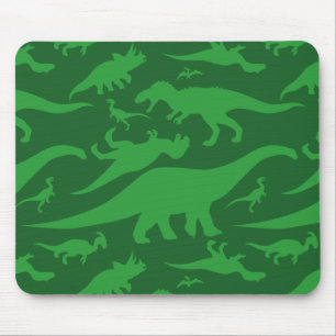 Grüner Dinosaurier-Muster Mousepad