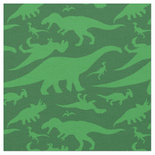 Grüner Dinosaurier-Muster Stoff