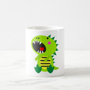 Grüner Dinosaurier RAWR Kaffeetasse