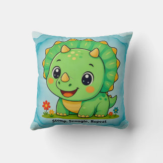 ~ GRÜNER DINOSAURIER ~ Stampfen kuscheln wiederhol Kissen