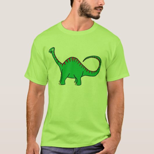 Grüner Diplodocus T-Shirt (Vorderseite)