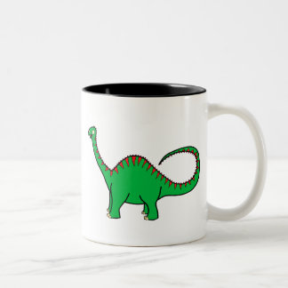 Grüner Diplodocus Zweifarbige Tasse