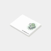 Grüner Dogge Post-it Klebezettel (angewinkelt)