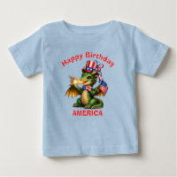 Grüner Drache (6c) Patriotisches Kinder T-Shirt
