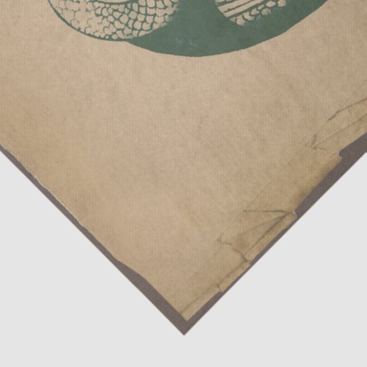 Grüner Drache auf entfesseltem Licht Seidenpapier (Detail)