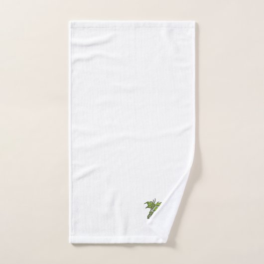 Grüner Drache auf Weiß Badhandtuch Set (Handtuch)