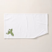 Grüner Drache auf Weiß Badhandtuch Set (Handtuch)